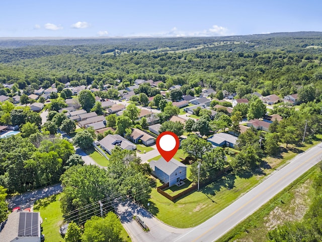 120 Deer Run Rd, Branson, MO 65616 - aerial view of residential area featuring a heavily wooded area