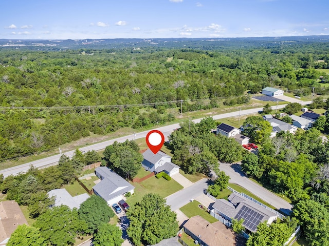 120 Deer Run Rd, Branson, MO 65616 - aerial view of residential area with a heavily wooded area