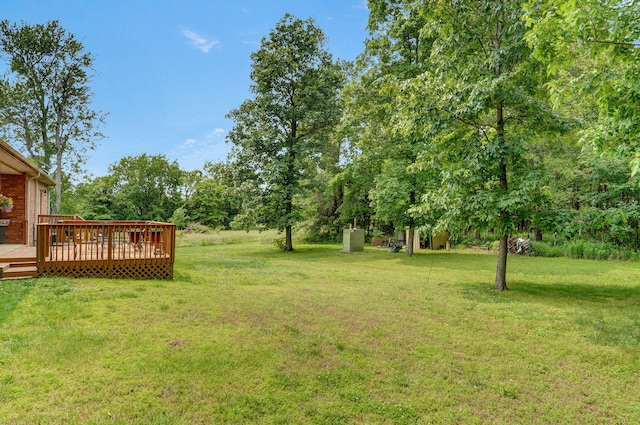 5473 N State Highway 125, Strafford, MO 65757 - view of green lawn featuring a deck