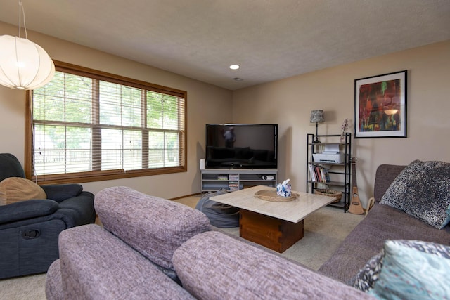 5052 E Cherry Pl, Springfield, MO 65809 - living area featuring carpet flooring and recessed lighting
