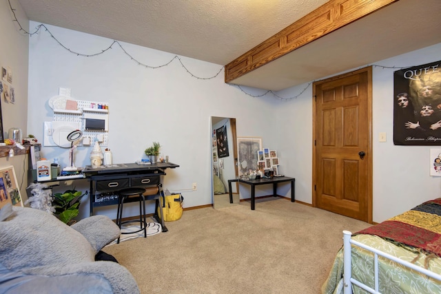 5052 E Cherry Pl, Springfield, MO 65809 - bedroom featuring light carpet, baseboards, and a textured ceiling