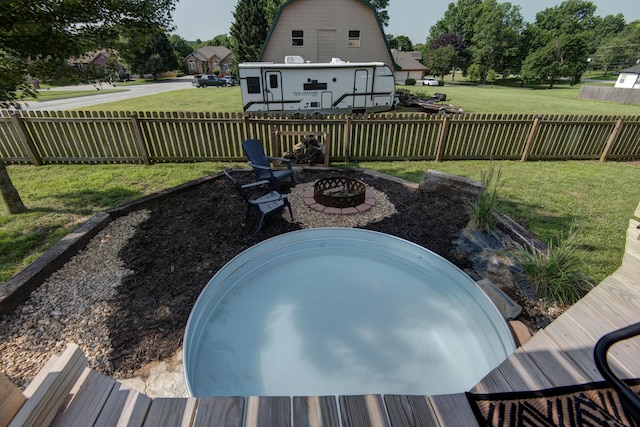 5052 E Cherry Pl, Springfield, MO 65809 - view of patio featuring an outdoor fire pit
