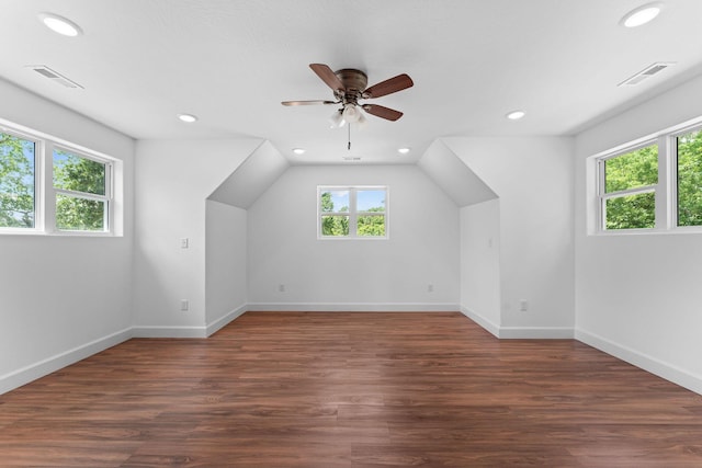 680 Highpoints Rdg, Branson, MO 65616 - additional living space with baseboards, recessed lighting, a ceiling fan, wood finished floors, and lofted ceiling