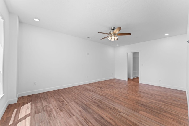 680 Highpoints Rdg, Branson, MO 65616 - unfurnished room featuring a ceiling fan, wood finished floors, recessed lighting, and baseboards