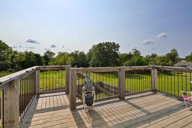 777 S Elm St, Marshfield, MO 65706 - wooden deck with a lawn