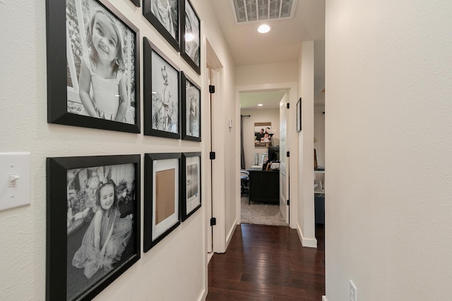 777 S Elm St, Marshfield, MO 65706 - hall with dark wood-type flooring and recessed lighting