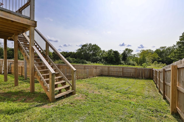 777 S Elm St, Marshfield, MO 65706 - fenced backyard with stairs and a deck