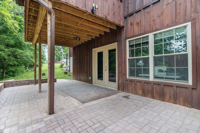 6 Glory Ln, Blue Eye, MO 65611 - view of patio / terrace featuring french doors