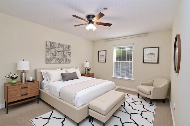 118 Vixen Cir Unit D, Branson, MO 65616 - bedroom featuring light colored carpet, baseboards, and a ceiling fan