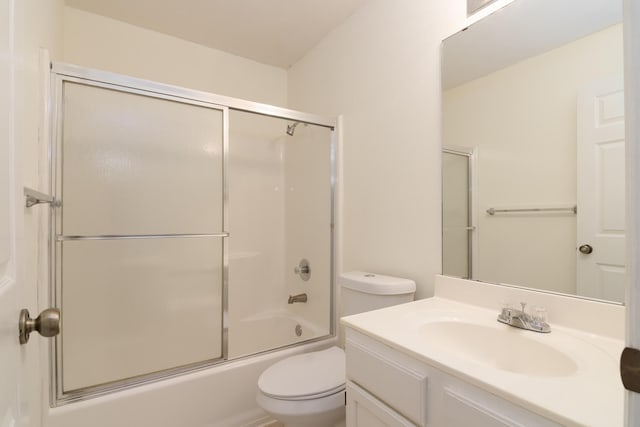 118 Vixen Cir Unit D, Branson, MO 65616 - bathroom with vanity, toilet, and bath / shower combo with glass door