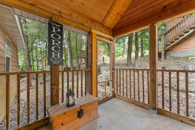 41 Stepping Stone Way Unit 55, Branson West, MO 65737 - unfurnished sunroom with vaulted ceiling