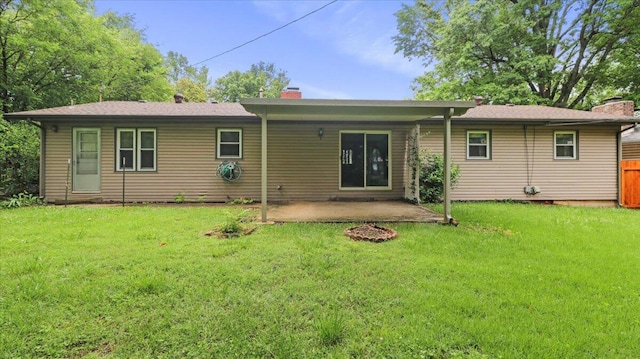619 E Mcgee St Lot 15, Springfield, MO 65807 - rear view of property featuring a chimney and a patio