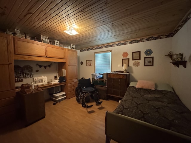 10623 State Highway O, Ava, MO 65608 - bedroom with light wood-type flooring, a desk, and wood ceiling