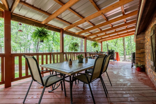 1501 NE 775th Rd, Osceola, MO 64776 - wooden terrace featuring outdoor dining area