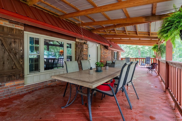 1501 NE 775th Rd, Osceola, MO 64776 - deck with outdoor dining space