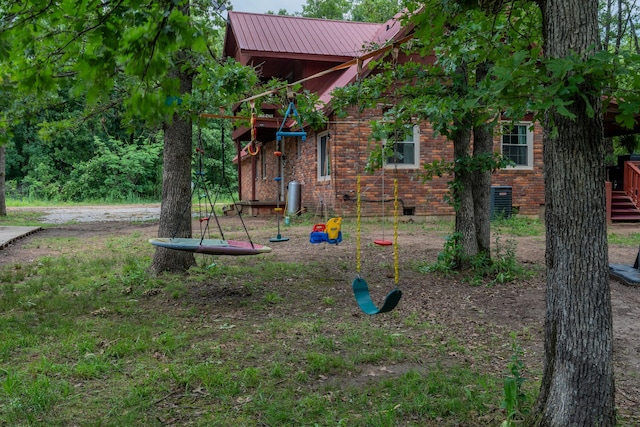 1501 NE 775th Rd, Osceola, MO 64776 - view of yard with central AC