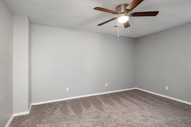 617 E SE Hills Ct, Nixa, MO 65714 - carpeted empty room with a textured ceiling, ceiling fan, and baseboards