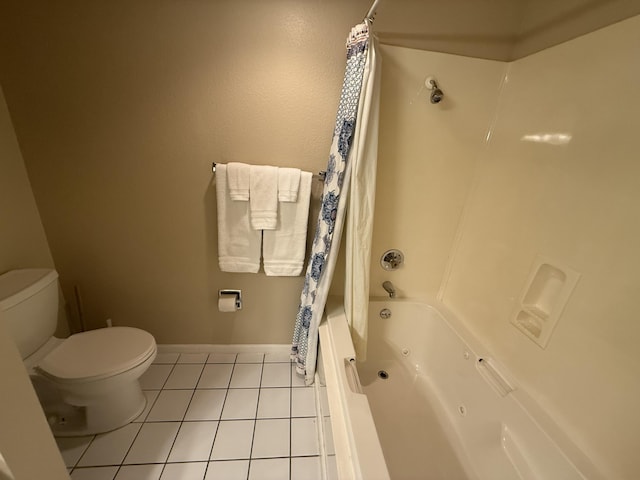 132 Highland Dr Unit 2, Branson, MO 65616 - bathroom with tile patterned flooring, toilet, shower / bath combo, and baseboards
