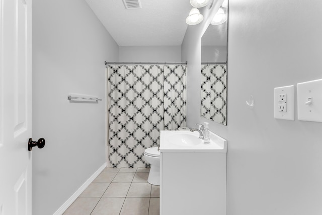 1108 E Robin St, Ozark, MO 65721 - bathroom with vanity, toilet, tile patterned floors, and a shower with curtain