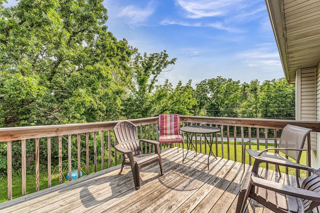 1108 E Robin St, Ozark, MO 65721 - view of wooden deck