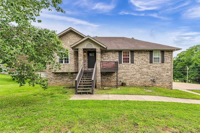 1108 E Robin St, Ozark, MO 65721 - ranch-style house with a front yard, brick siding, and roof with shingles