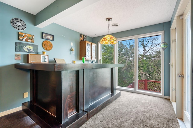 6 Cedar Ln, Kimberling City, MO 65686 - detailed view of carpet floors, baseboards, and a textured ceiling