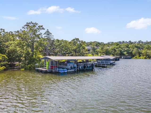 6 Cedar Ln, Kimberling City, MO 65686 - dock area with boat lift and a water view