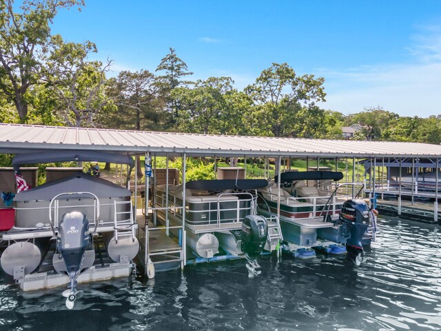 6 Cedar Ln, Kimberling City, MO 65686 - dock area with boat lift