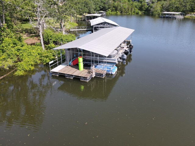 6 Cedar Ln, Kimberling City, MO 65686 - dock area with a water view and boat lift