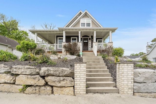 403 S 3rd St, Ozark, MO 65721 - view of front of house featuring covered porch