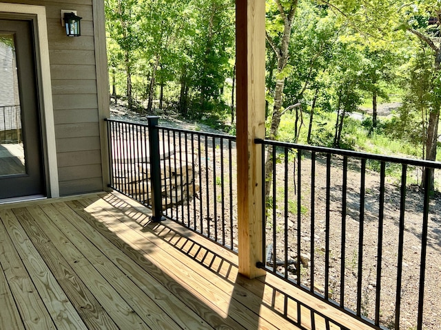 409 Silverwood Cir, Branson West, MO 65737 - wooden terrace with view of scattered trees