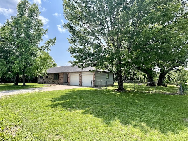 194 State Highway T, Oldfield, MO 65720 - view of front of property with a garage, concrete driveway, and brick siding