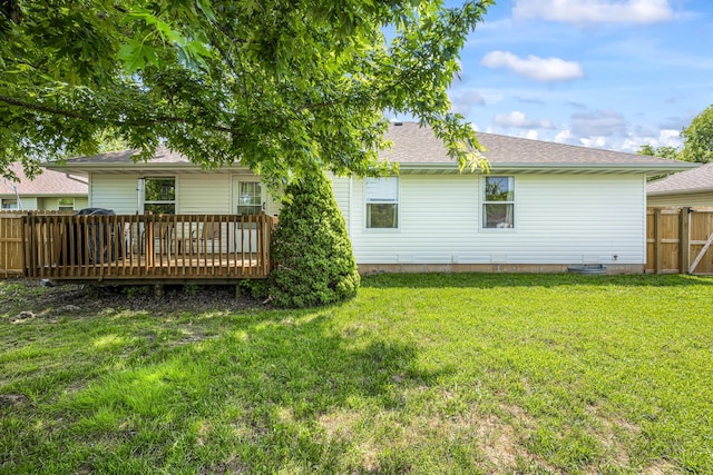 849 S Mahn Ave, Springfield, MO 65802 - rear view of property with a deck and a shingled roof