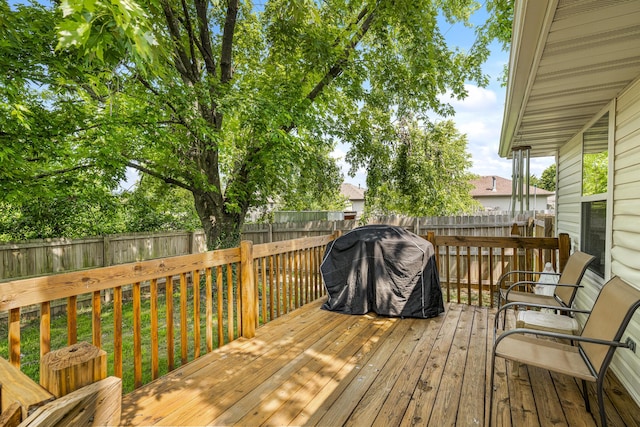 849 S Mahn Ave, Springfield, MO 65802 - wooden deck featuring a fenced backyard