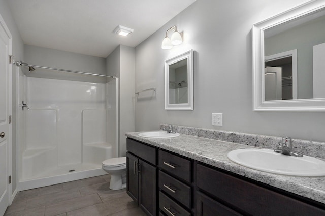 1366 S Olde Savannah Ave, Republic, MO 65738 - full bath with double vanity, toilet, a shower, and tile patterned flooring