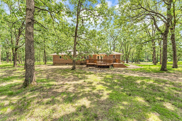 1061 Brentwood Dr, Marshfield, MO 65706 - view of yard featuring a wooden deck