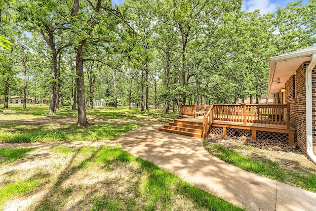 1061 Brentwood Dr, Marshfield, MO 65706 - view of yard featuring a wooden deck