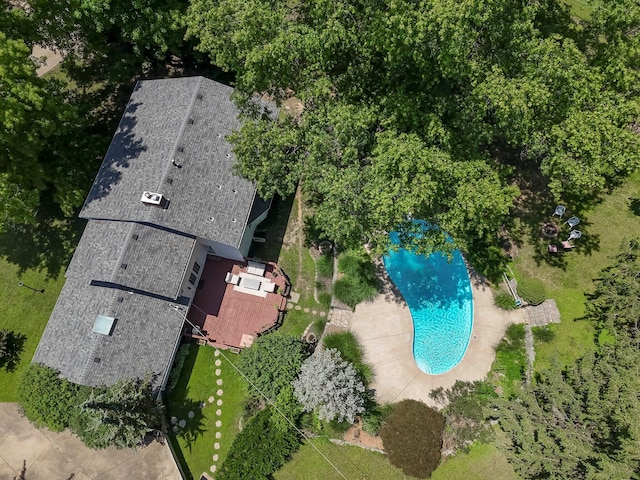 2215 E Rosebrier St, Springfield, MO 65804 - drone / aerial view of a pool area
