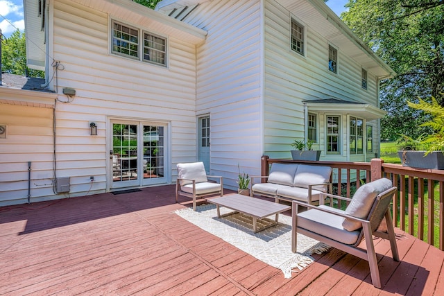 2215 E Rosebrier St, Springfield, MO 65804 - wooden terrace with an outdoor hangout area