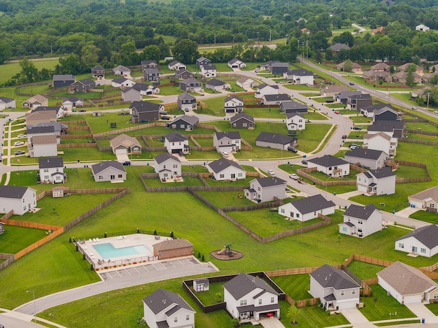 1118 E Lakota St, Nixa, MO 65714 - aerial view of residential area with a pool