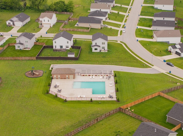 1118 E Lakota St, Nixa, MO 65714 - aerial perspective of suburban area featuring a pool area