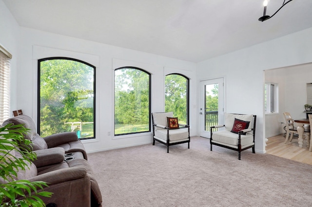 11976 N Northern Hts Dr, Brighton, MO 65617 - living area featuring light carpet and baseboards
