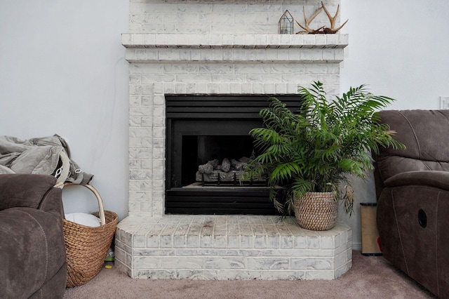 11976 N Northern Hts Dr, Brighton, MO 65617 - detailed view of carpet floors and a fireplace
