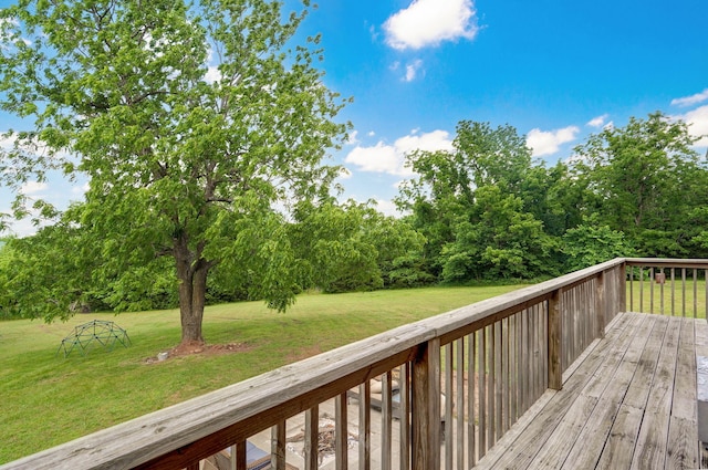 11976 N Northern Hts Dr, Brighton, MO 65617 - wooden terrace with a lawn