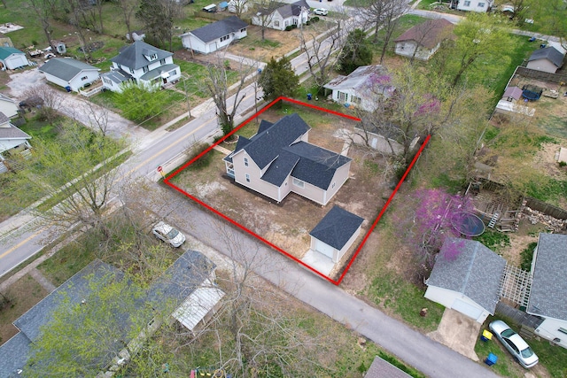 111 S Mill St, Rogersville, MO 65742 - aerial view of residential area featuring property boundaries highlighted