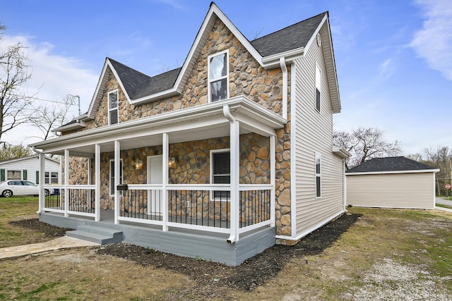 111 S Mill St, Rogersville, MO 65742 - view of front of property with stone siding and covered porch