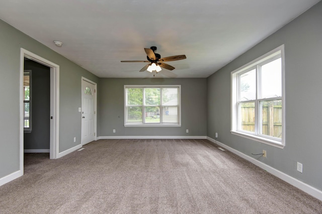 5364 Cloverdale Ln, Battlefield, MO 65619 - carpeted spare room with a ceiling fan, baseboards, and a smoke detector