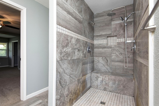 5364 Cloverdale Ln, Battlefield, MO 65619 - full bath featuring a tile shower and a ceiling fan