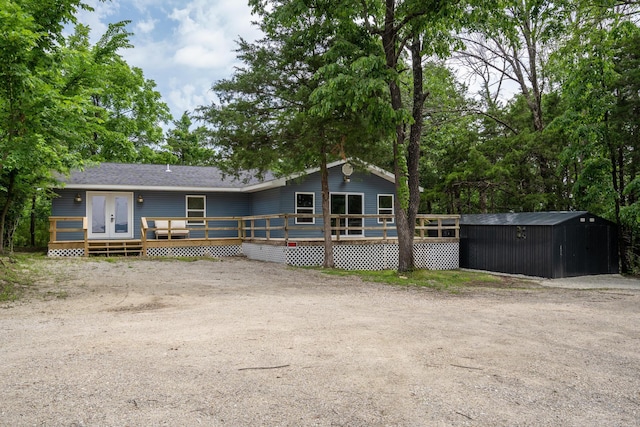 3050 Montague Ln, Kimberling City, MO 65686 - back of house featuring a deck and french doors