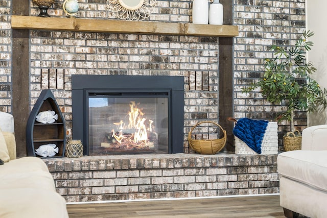 3050 Montague Ln, Kimberling City, MO 65686 - detailed view of wood finished floors and a fireplace